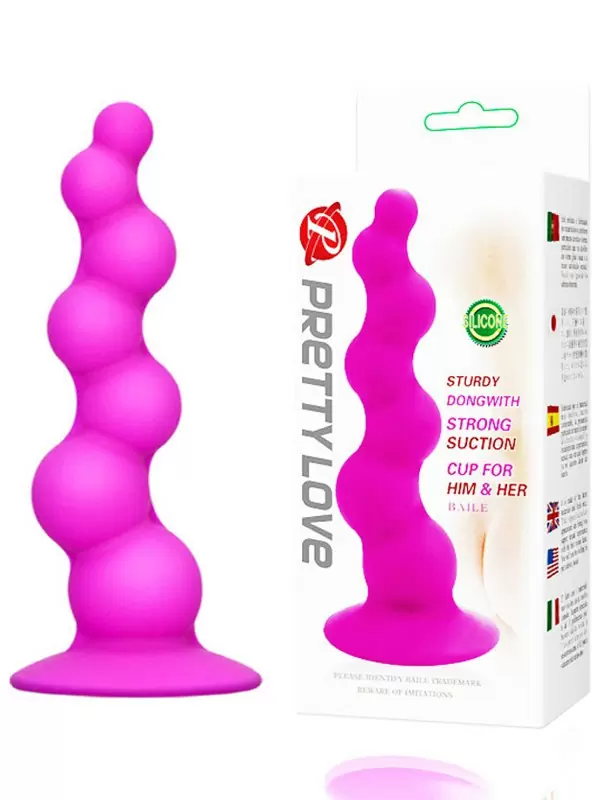 Анальный массажер-елочка Booty Passion на присоске – розовый