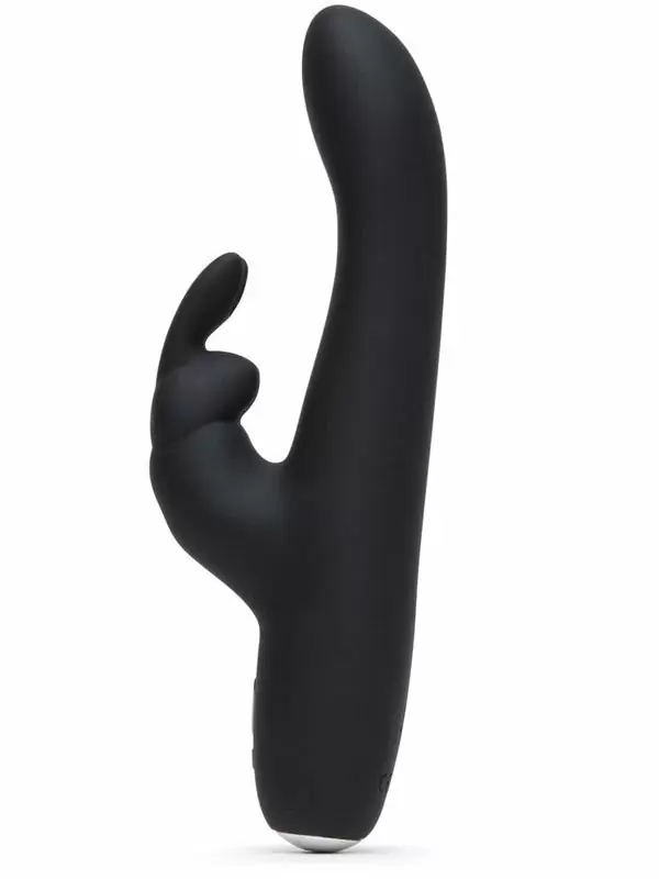 Изогнутый вибратор-кролик Fifty Shades of Grey Greedy Girl Slimline, 22,8 см, силикон, черный