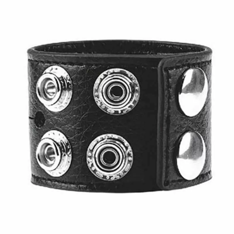 Ремень для члена и мошонки из экокожи Blueline 1.5 Cock Ring With Ball Strap – чёрный