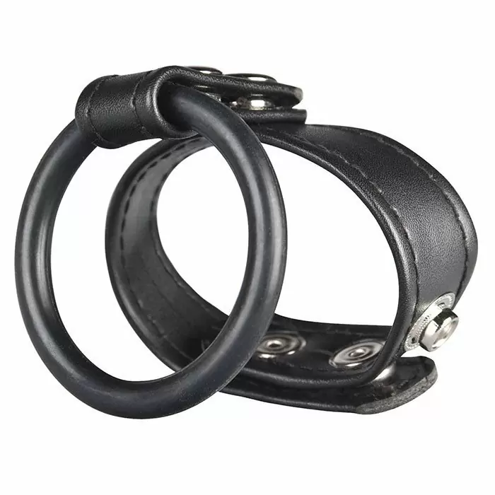 Двойное эрекционное кольцо Blueline Dual Stamina Ring – чёрный