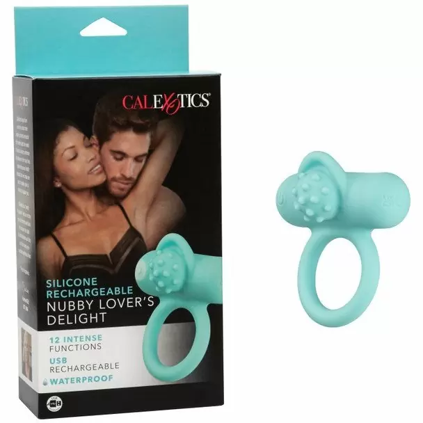 Перезаряжаемое эрекционное виброкольцо Silicone Rechargeable Nubby Lover’s Delight