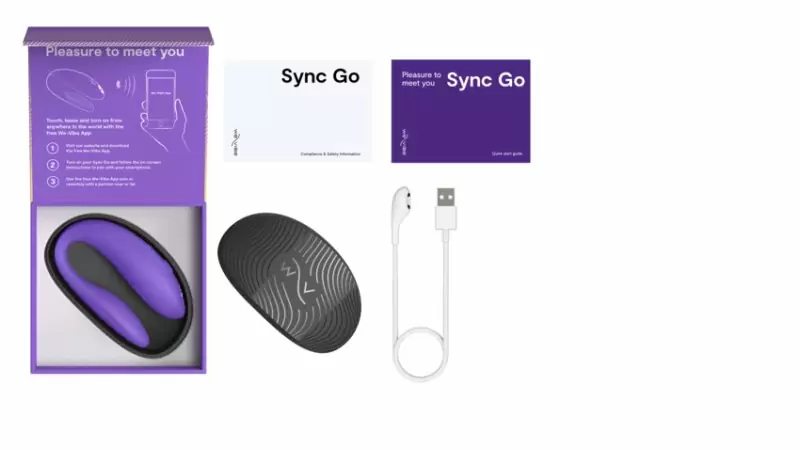 Вибратор для пар We-Vibe Sync Go, управление через приложение, 7,5 см, фиолетовый