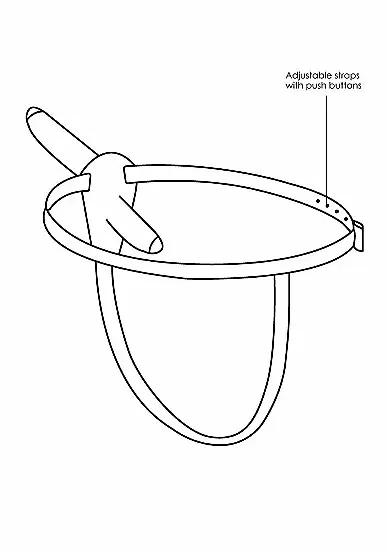 Двойной страпон Adjustable (Черный)