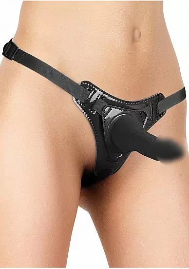 Страпон из резины Pleasure Strap-On Black
