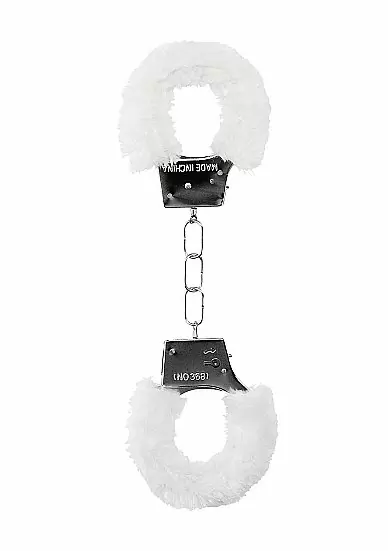 Металллические наручники с замком Furry Beginner's Handcuffs White