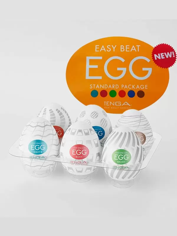 Набор мастурбаторов Tenga EGG - III, 6,1 см, ТПЭ, белый