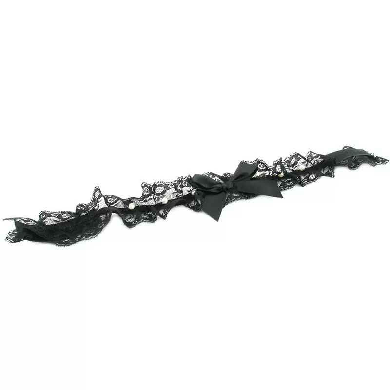 Подвязка на ногу Playful in Pearls Pearl Garter – черная