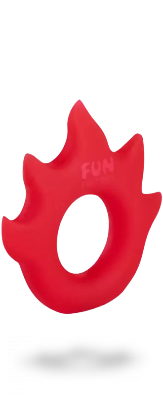 Эрекционное кольцо Fun Factory Flame со стимулятором клитора, диаметр 1,9 см, красный
