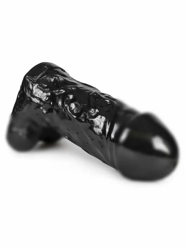 Массивный фаллоимитатор The Cyclops, 25,4 см, с мошонкой, черный