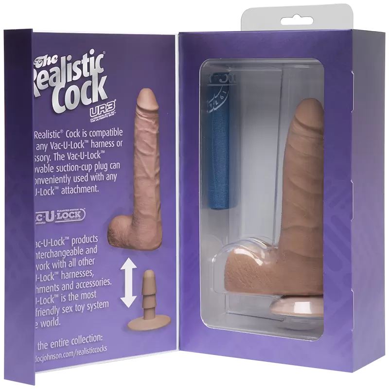 Фаллоимитатор реалистик Realistic Cock UR3 7” Slim – коричневый