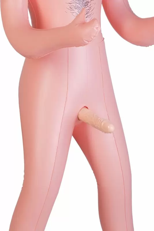 Надувная секс-кукла с фаллоимитатором TOYFA Dolls-X Jacob - телесный