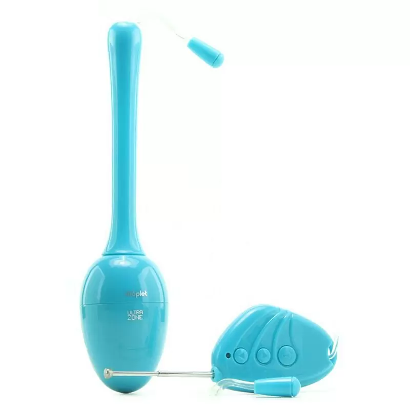 Вибро-яйцо Dew Drop с пультом управления – голубое