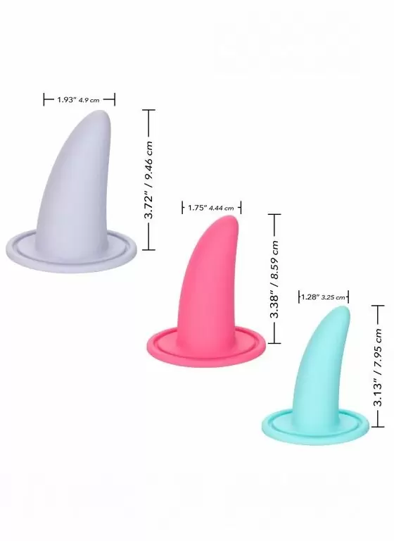 Набор расширителей She-ology, 3 размера, силикон, разноцветные