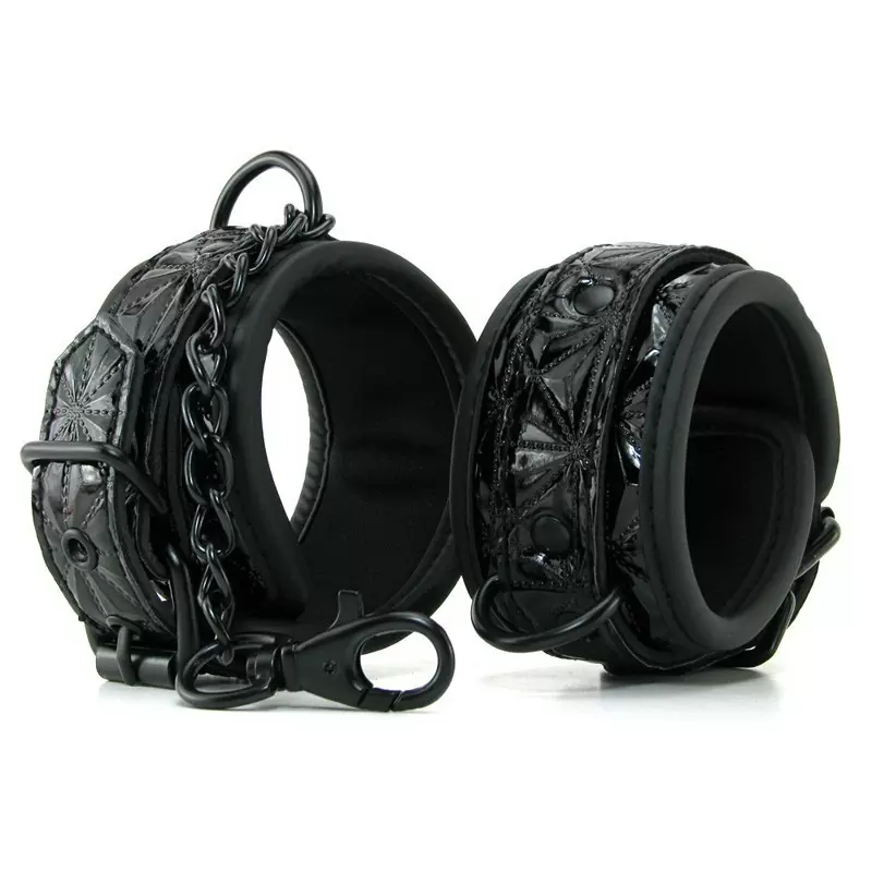 Наножники соединенные цепью Sinful Ankle Cuffs – черные