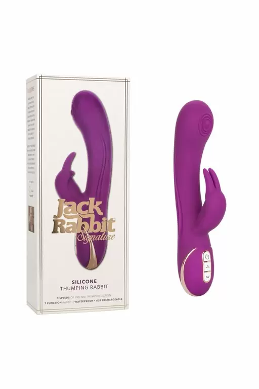 Изогнутый вибратор-кролик Jack Rabbit Signature Thumping, 22,8 см, 7 режимов, силикон, фиолетовый