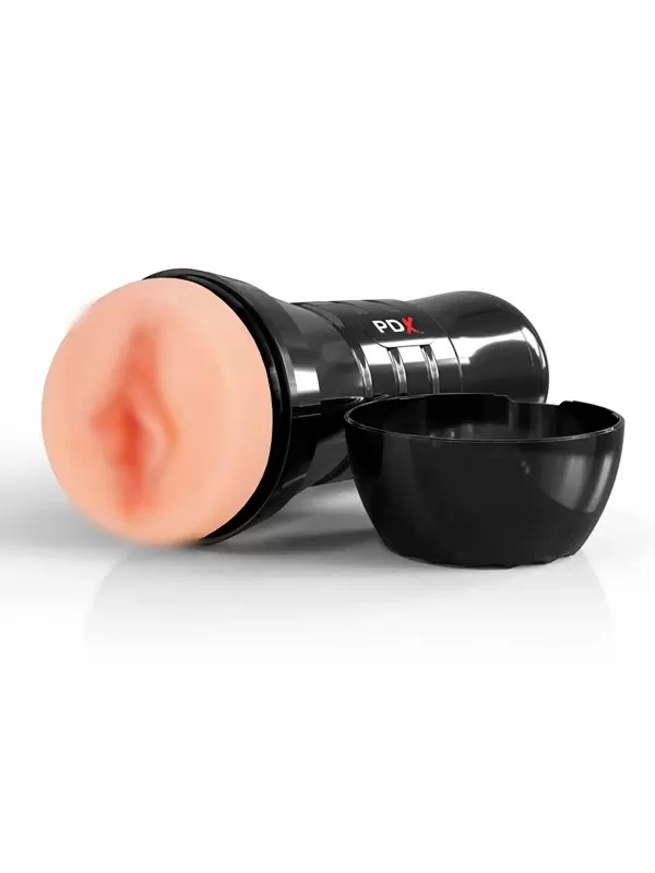 Реалистичный мастурбатор Pipedream WET PUSSIES, SUPER LUSCIOUS LIPS XXL, увеличенный размер, 26 см, черный