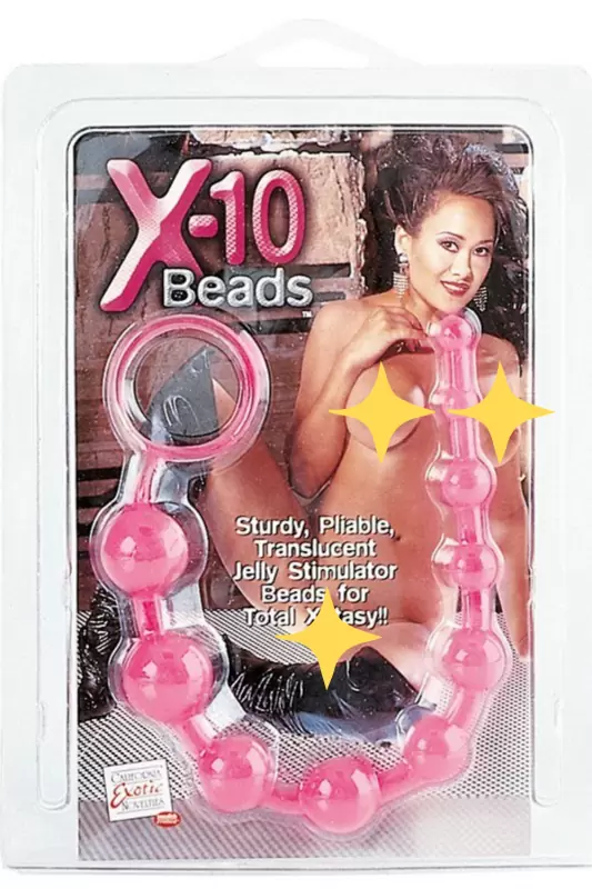 Анальная цепочка X-10 Beads – розовая