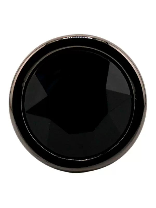 Черная алюминиевая анальная пробка с кристаллом Medium