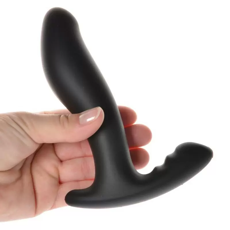Гибкий электростимулятор простаты Twisting Tom со стимуляцией промежности – черный