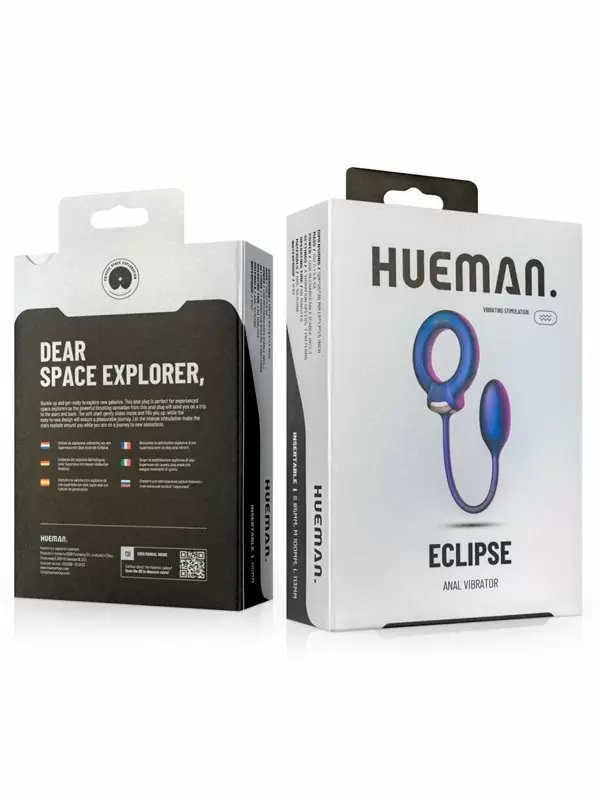 Эрекционное виброкольцо One-DC Eclipse, с анальным шариком, 12,8 см, 10 режимов, силикон, фиолетовый