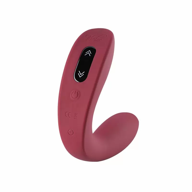 Вибратор для пар с пультом ДУ Hercules wine red, вишневый