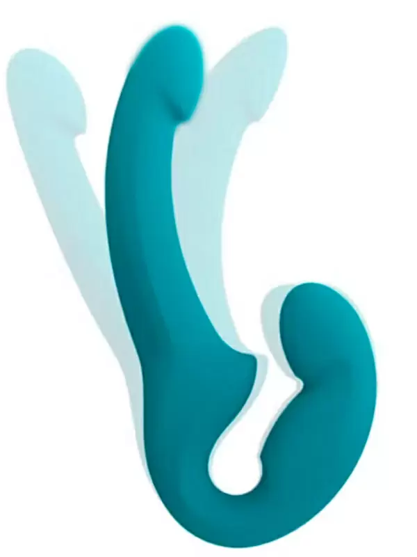 Анатомический страпон Fun Factory Share Lite, безремневой, диаметр 3,8 см, синий