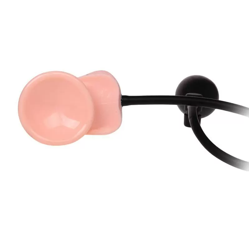 Надувной дилдо-реалистик с вибрацией на присоске Inflatable Realistic Cock – телесный