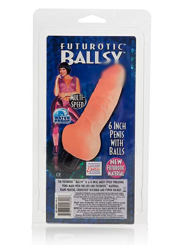 Реалистичный вибратор Futurotic Ballsy Vibrating Dong, 11 см, ТПР, телесный