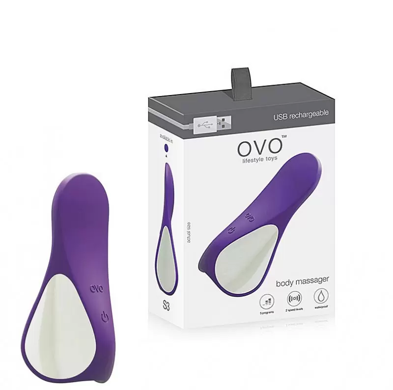 Клиторальный стимулятор Ovo S3 - фиолетовый: 7 режимов работы, медицинский силикон