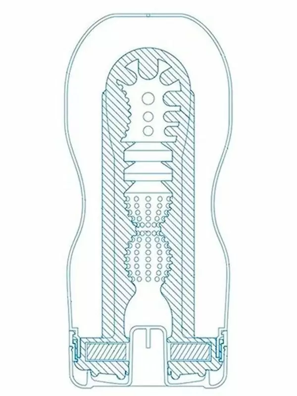 Нереалистичный мастурбатор Tenga Vacuum Cup - Extra Cool Edition, 15,5 см, ТПЭ, белый