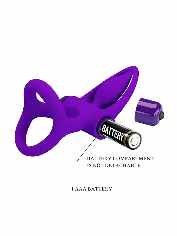 Вибрирующее эрекционное кольцо Pretty Love, для продления эрекции, фиолетовое