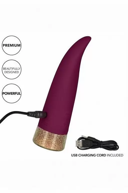 Премиальный вибратор Starstruck Fling: 9 см, 12 режимов работы, АБС/силикон