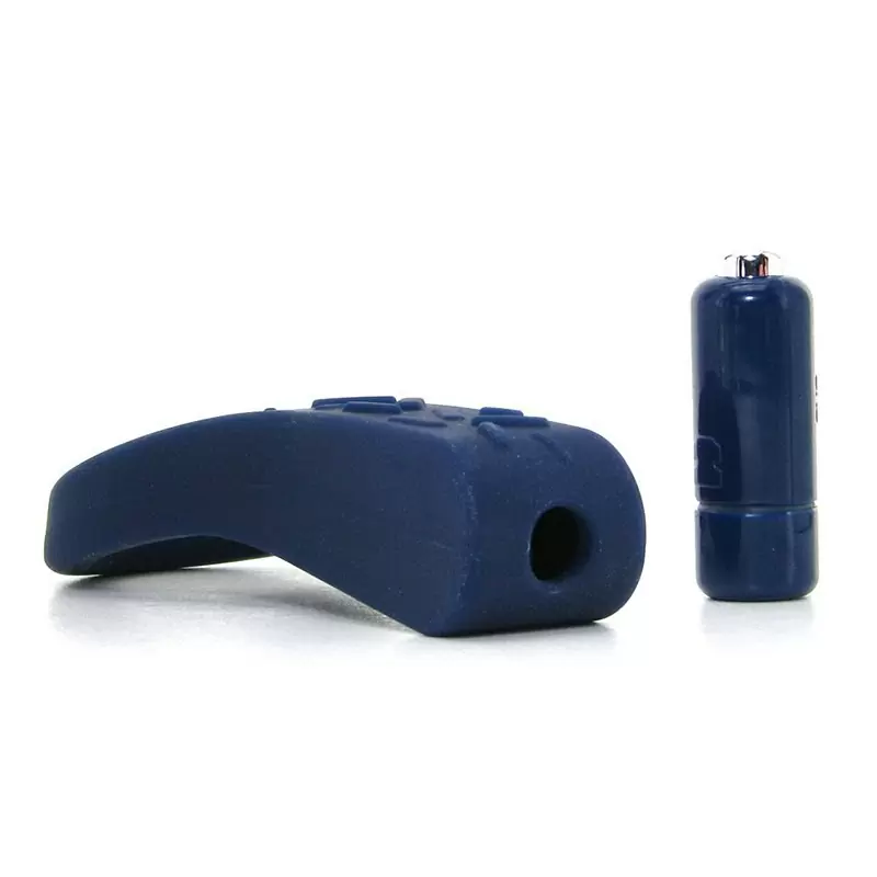 Эрекционное виброкольцо Ovo B4 с вертикальным стимулятором – синий