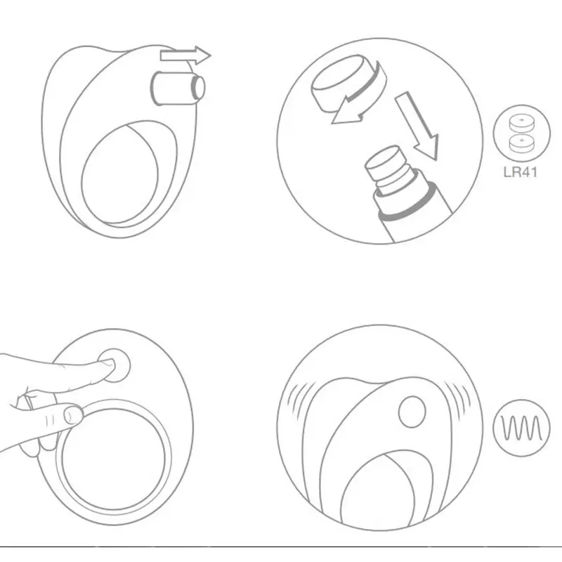 Эрекционное кольцо Ovo  B11 с вибрацией – белый