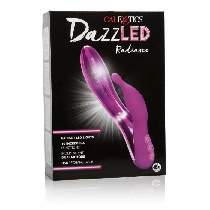 Вибратор-кролик DazzLED Radiance с пульсирующей светодиодной подсветкой - розовый