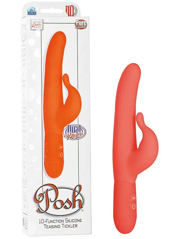 Вибромассажер 10-Function Teasing Tickler – оранжевый	
