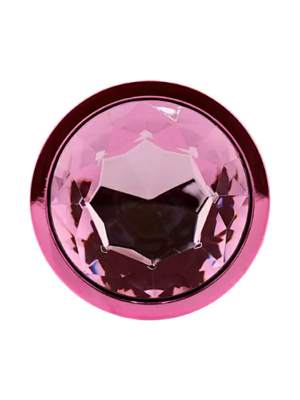 Розовая алюминиевая текстурная анальная пробка Large