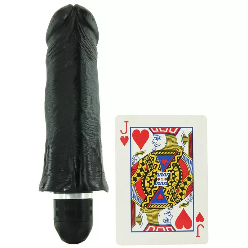 Вибромассажер King Cock 5'' с реалистичной насадкой – черный