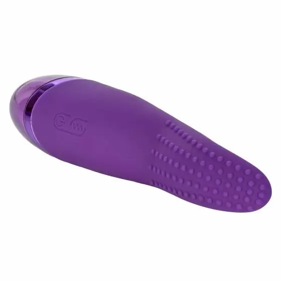 Ребристый стимулятор клитора AURA TICKLER, 12 режимов, 17,3 см, силикон, фиолетовый