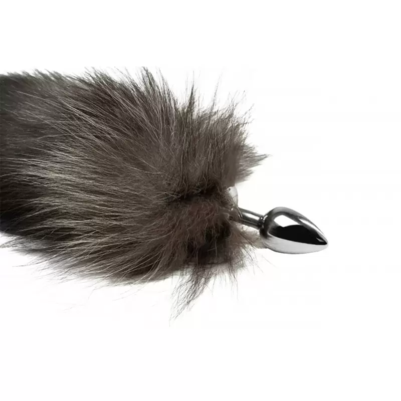 Анальная пробка с черным хвостом