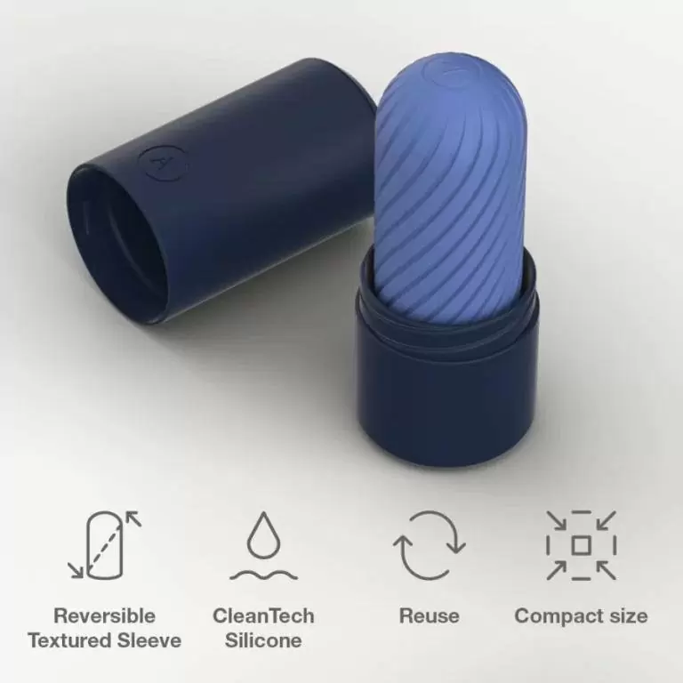 Инновационный мастурбатор Arcwave Ghost Pocket Stroker Blue, 10 см, силикон, голубой