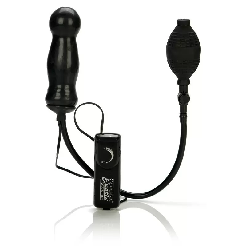 Анальная пробка-расширитель с вибрацией Inflatable Latex Probe