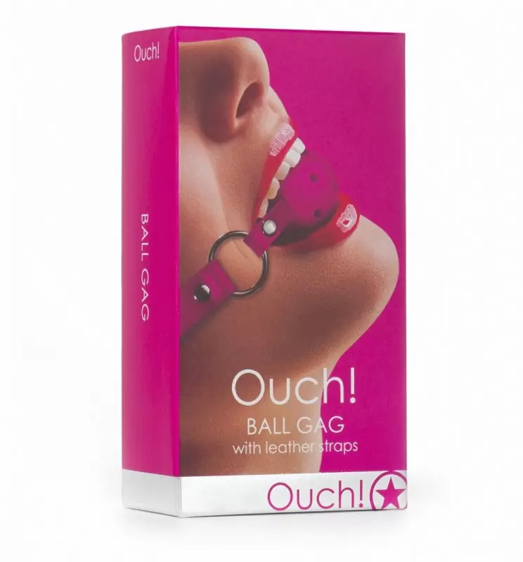 Розовый кляп-шарик Gag Ball Ouch! — стильный и удобный аксессуар
