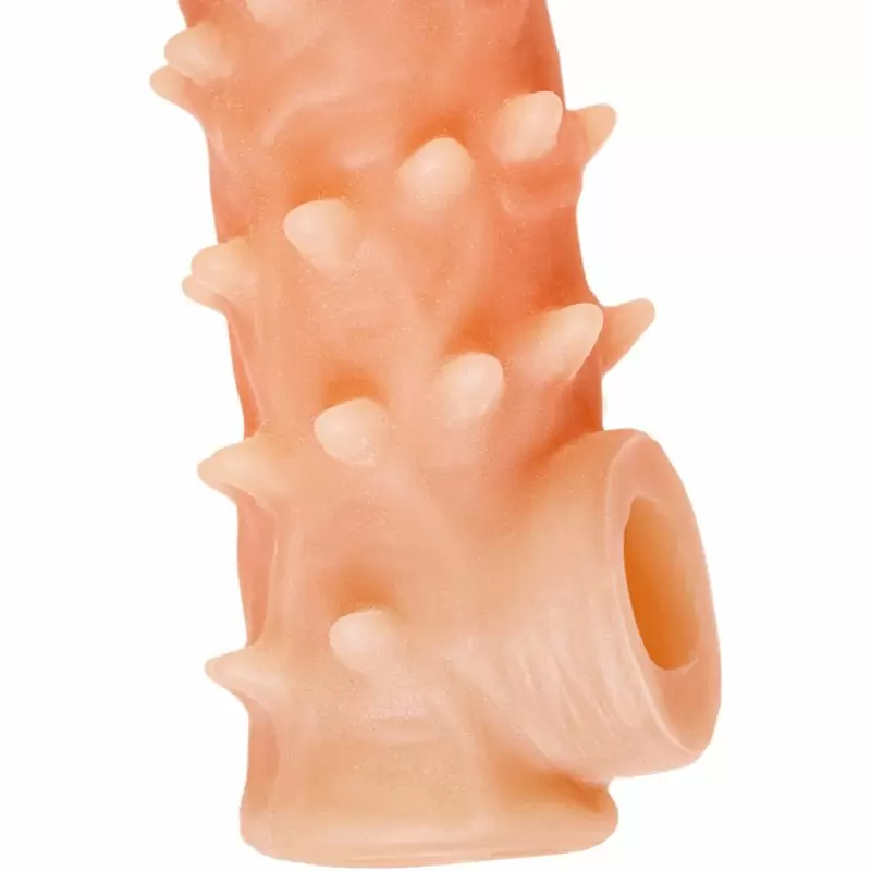 Реалистичная насадка на пенис с бугорками «Cock sleeve» (большая), Kokos