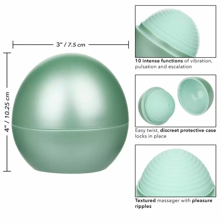 Универсальный вибратор OPAL RIPPLE MASSAGER, 10,25 см, 10 режимов, зеленый