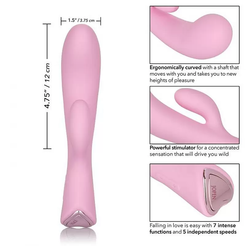 Вибромассажер Amour Dual G Wand с клиторальным стимулятором – розовый