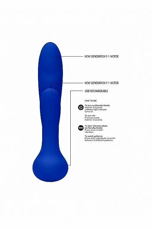 Вибрмассажер кролик Flair (синий)