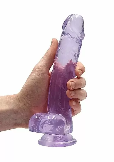 Фалоимитатор из эластомера 21 см. Realistic Dildo With Balls (фиолетовый)