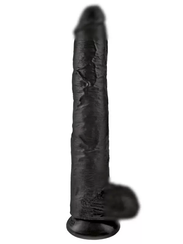 Реалистичный фаллоимитатор-гигант Pipedream King Cock 14 Cock with Balls, с мошонкой, 37,5 см, диаметр 6 см, черный