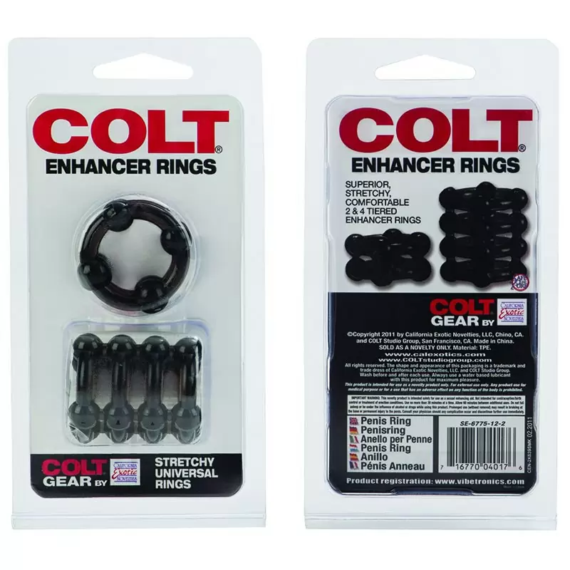 Набор из 2-х эрекционных колец Colt Enhancer Rings – черный
